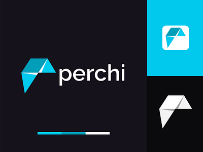 Perchi, P initial letter logo 3dlogo abstractlogo artwork brandingdesign design digitalart graphicdesign illustration logo motion graphics p letter logo perchi vector