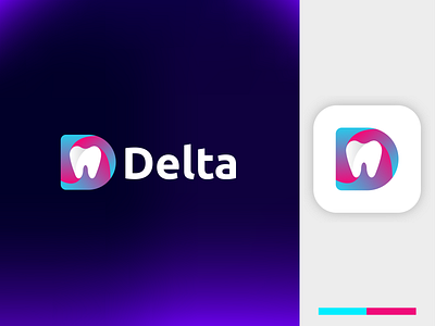 Delta, D modern letter logo design