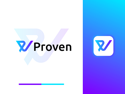 proven, pv modern letter logo