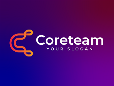 Coreteam, C initial modern letter logo