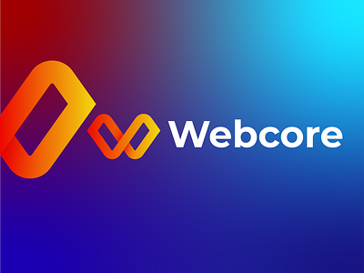 Webcore Team, w modern initial letter logo
