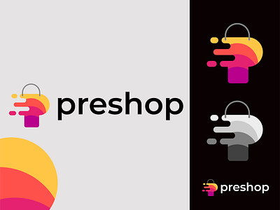 preshop, p letter ecommerce logo 3dlogo abstractlogo artwork branding brandingdesign colorful design digitalart ecommerce graphicdesign icon identity modern letter logo modern logo p letter logo p logo preshop typography vector