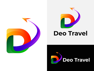 Deo Travel, d letter logo branding brandingdesign colorful d letter logo d logo deo travel design graphicdesign icon identity logo modern letter logo modern logo typography vector
