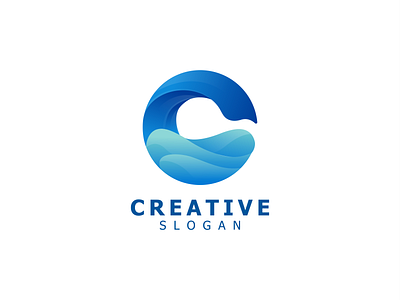 C letter and Wave Creative Logo 3d abstractlogo animation artwork branding brandingdesign graphic design illustration logo motion graphics ocean ui water wave