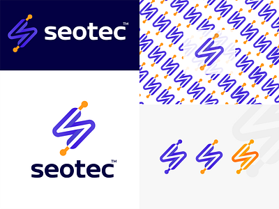 S seotec Logo and Brand Identity design digital marketing logo s logo seotech