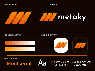 metaky, m letter logo design