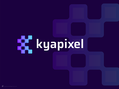 Kyapixel, K modern business or gaming logo 3dlogo abstractlogo aps logo brand brand identity branding brandingdesign colorful logo creative logo gaming logo graphicdesign logo design meta logo nft logo ui ux vector art