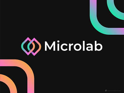 Microlab, M modern letter logo concept 3dlogo abstractlogo artwork brand brand identity branding brandingdesign design graphicdesign illustration logo m logo m modern logo micro logo microlab ui vector