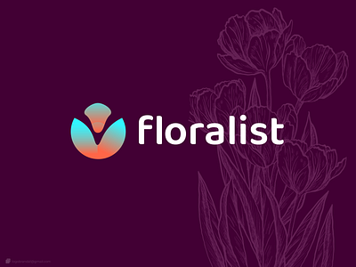 floralist, flower shop business logo Concept