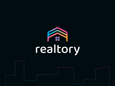 realtory, Real Estate Logo Design Concept 3dlogo abstractlogo artwork brand brand identity branding brandingdesign graphicdesign home rent agency logo illustration logo logo design logo designer real estate agency real estate logo realestate agency logo realestate logo realtory skiptracelogo vector