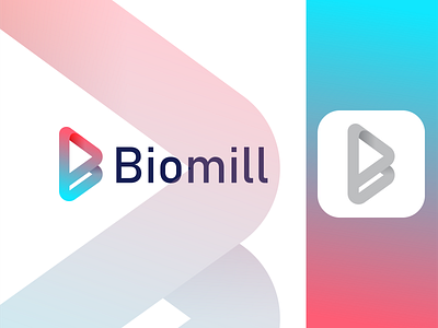 Biomill B modern Logo Design abstractlogo bflatlogo biomill bletterlogo blogo bmodernlogo brandidentity branding cheaplogo corporatelogo flatlogo logobranda logobranding logodesign logodesigner logomaker minimallogo monogramlogo