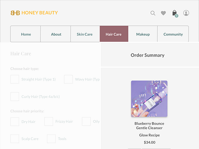 Honey Beauty - Product Checkout