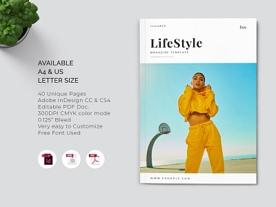 LIfestyle Magazine Template clean magazine lifestyle magazine template magazine layout portfolio portfolio design