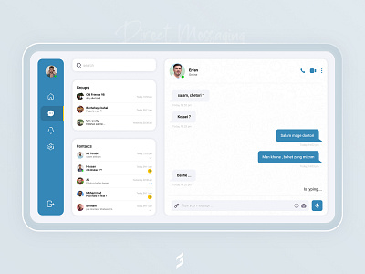 Direct Messaging design graphan ui user interface