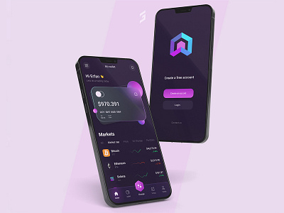 Crypto wallet App app app ui branding crypto design graphan ui user interface wallet