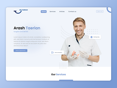 Dentist Website (Home Page) dental dentist dentistry design graphic design ui uidesign ux web design