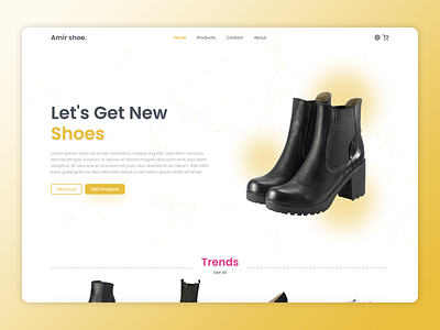 Shoes Website (Home Page) bag graphic design shoe shoes shop ui uidesign ux uxdesign webdesign website
