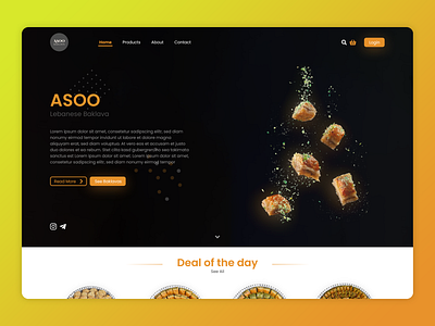 Baklava Shop (Home Page) baklava desert design graphic design landing landing page lebanon shop shopping website ui uidesign ux uxdesign website