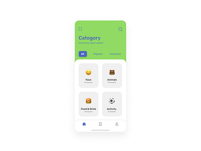 Emoji App app branding design emoji emojis emotions home minimal ui ux