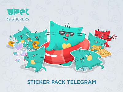 Telegram sticker pack stickers telegram upet upetcat