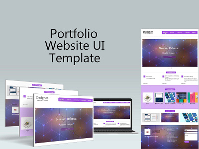 Portfolio website UI Template Design design layoutdesign portfolio website ui ui web design ui website template uidesign webdesign