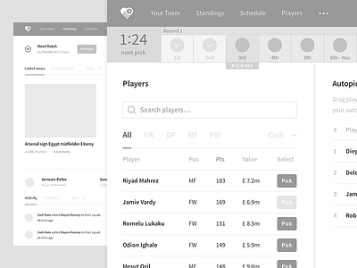 Fantasy Football UX