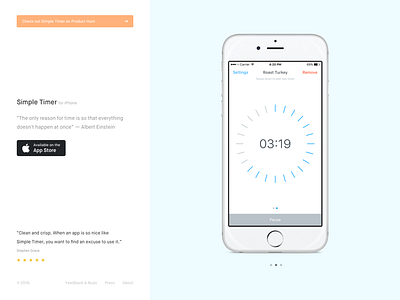 Simple Timer – Landing page