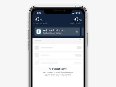 Carousel bank banking financial app fintech ios iphone monzo product product design redesign