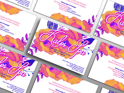 identity card KALOS SPA brand design identity