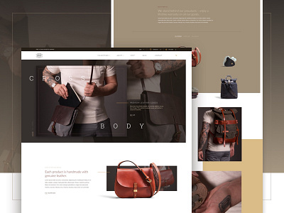 Orox Leather Co. Website ecommerce header leather redesign shopify sketch ui website webstore