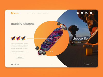 Prorider figma longboard photoshop skateboard skateshop sport store design ui website