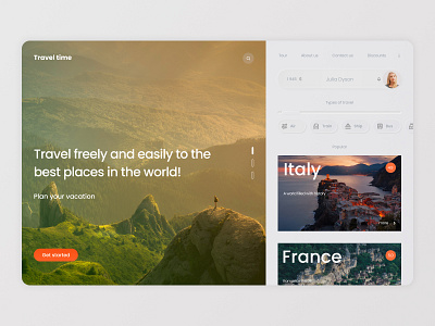 Travel website adventure agency booking branding concept design figma flight interface light neomorphism tourism travel travel agency traveling trip ui ui travel web design website