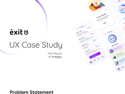 Exito - A Motivation & Habits App Case Study alarm app design app design illustration motivation reminders to do list ui ux