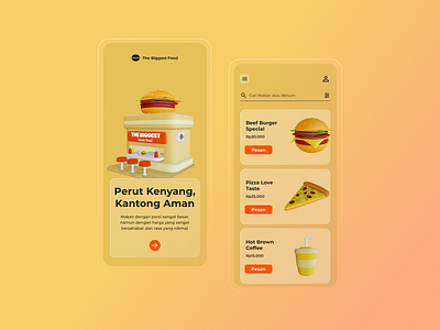 The Biggest Food Resto App 3d illustration design food mobile mobiledesign resto ui uidesign uiux design uiuxdesign userexperience userinterface ux uxdesign