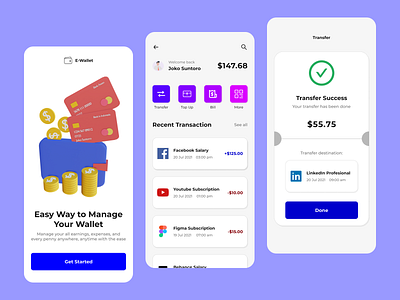 E-Wallet App money