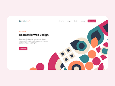 UI Design: Bauhaus Geometric application bauhaus design figma geometric landing page ui ui design ux ux design web design website