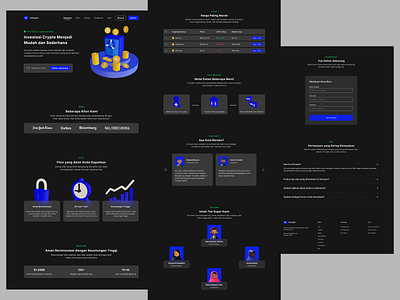 UI Landing Page Cryptocurrency InCrypto