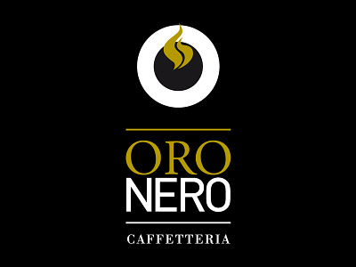 On blackgold coffee logo nero oro typography