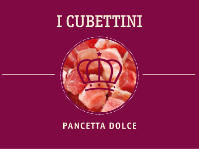Cubettini italian food label officina sans officina serif pancetta salumi