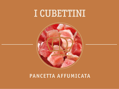 Cubettini Affumicata italian food label officina sans officina serif pancetta salumi