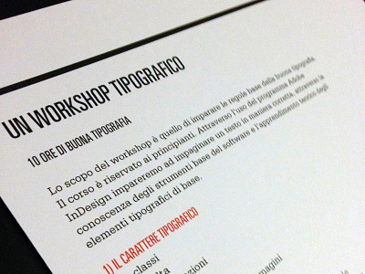 Typographic workshop