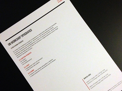 Typographic workshop II black frutiger print red serifa univers