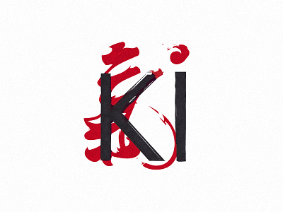 Ki experimental japan kanji logo mark typography