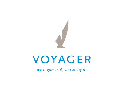 Shot Voyager colours concept design logo