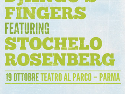Stochelo barezzi live grunge music poster texture typography