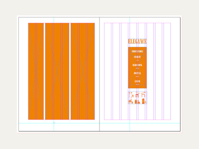 Grid Elegance bodoni column grid layout orange typography