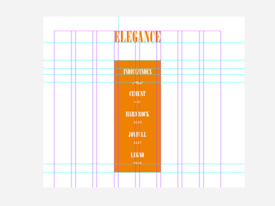 Index Elegance bodoni column grid index layout orange typography