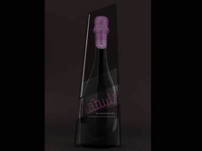 Fabula A etichetta label plexiglass rosè spumante vino wine