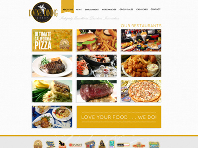 DDG website dining food group restaurant web website
