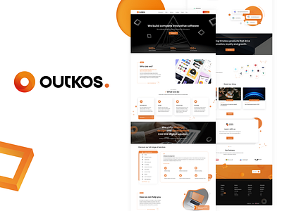 Outkos Landing Page design landing page software uiux design web design